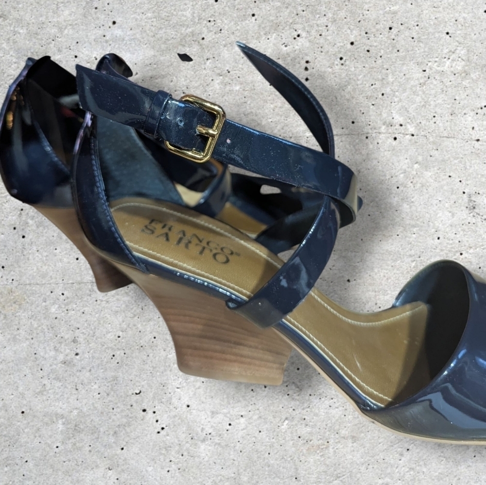 Franco Sarto Patent Block Heel Sandals – Size 9.5M - Picture 6 of 9